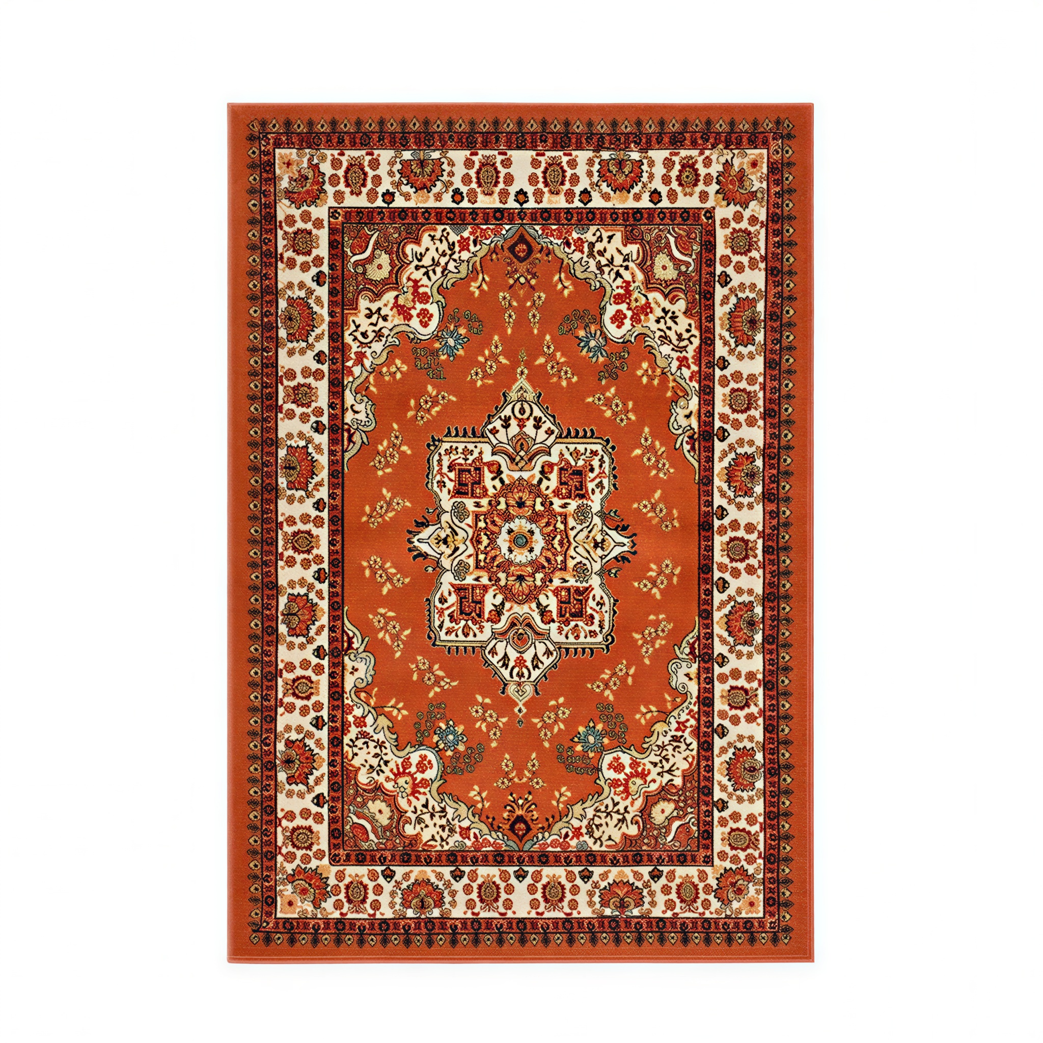 Tapis persan traditionnel orange | Auréa