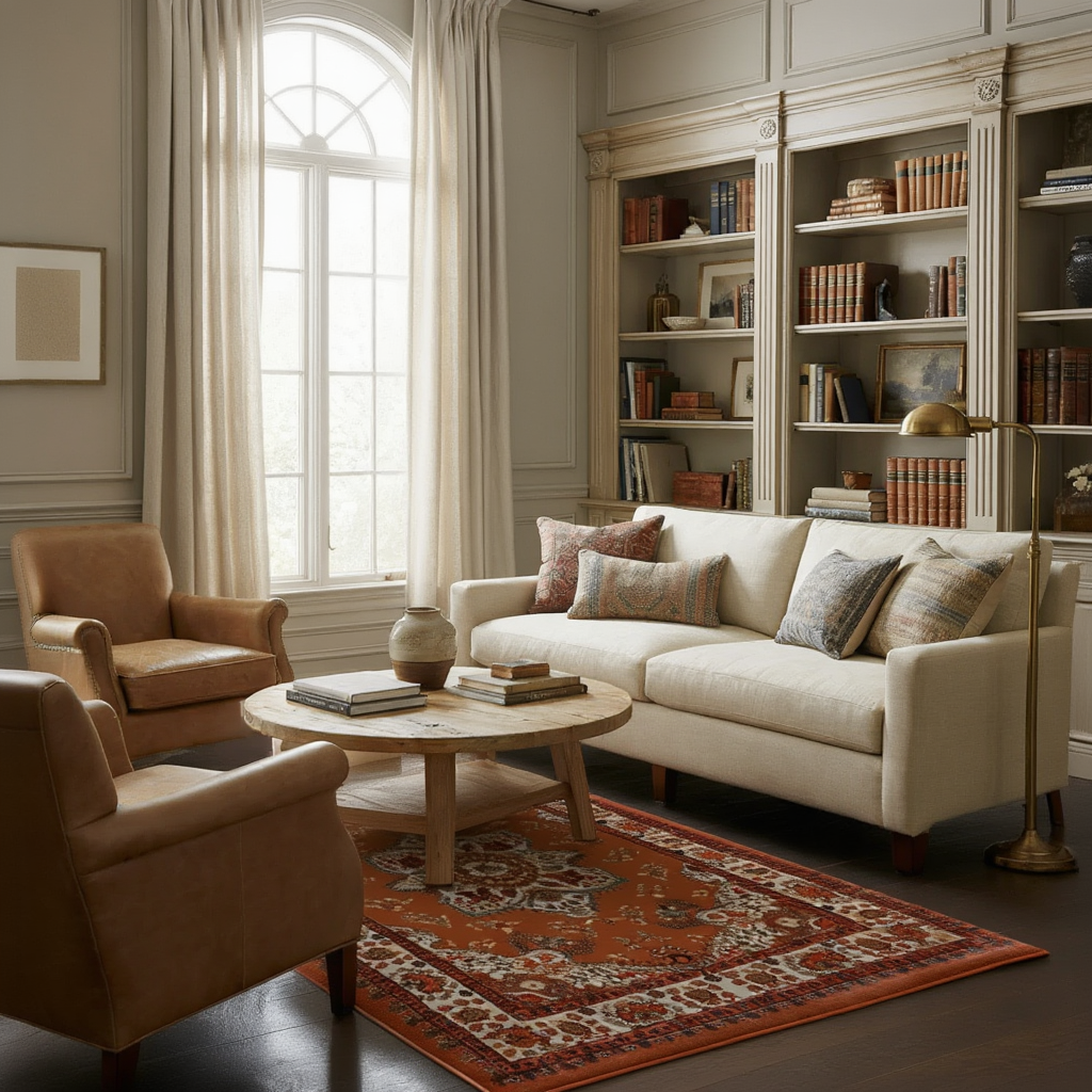Tapis persan traditionnel orange | Auréa