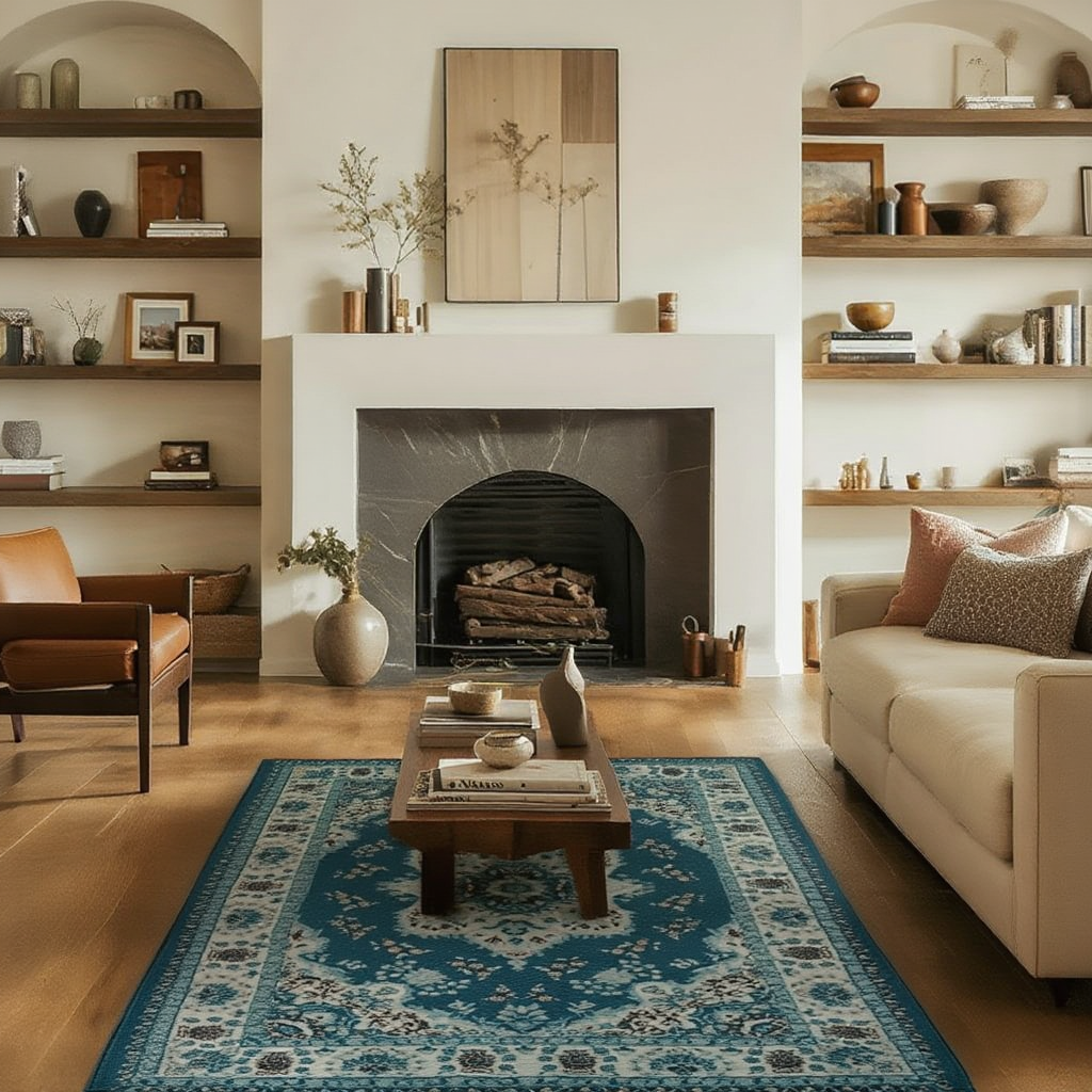 Tapis de style persan traditionnel bleu | Darya