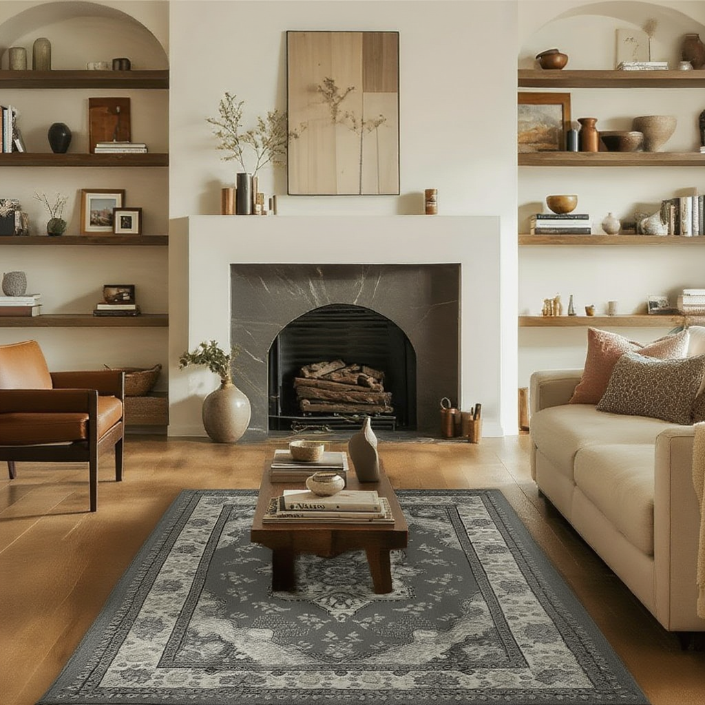 Tapis de style persan traditionnel gris | Shiraz