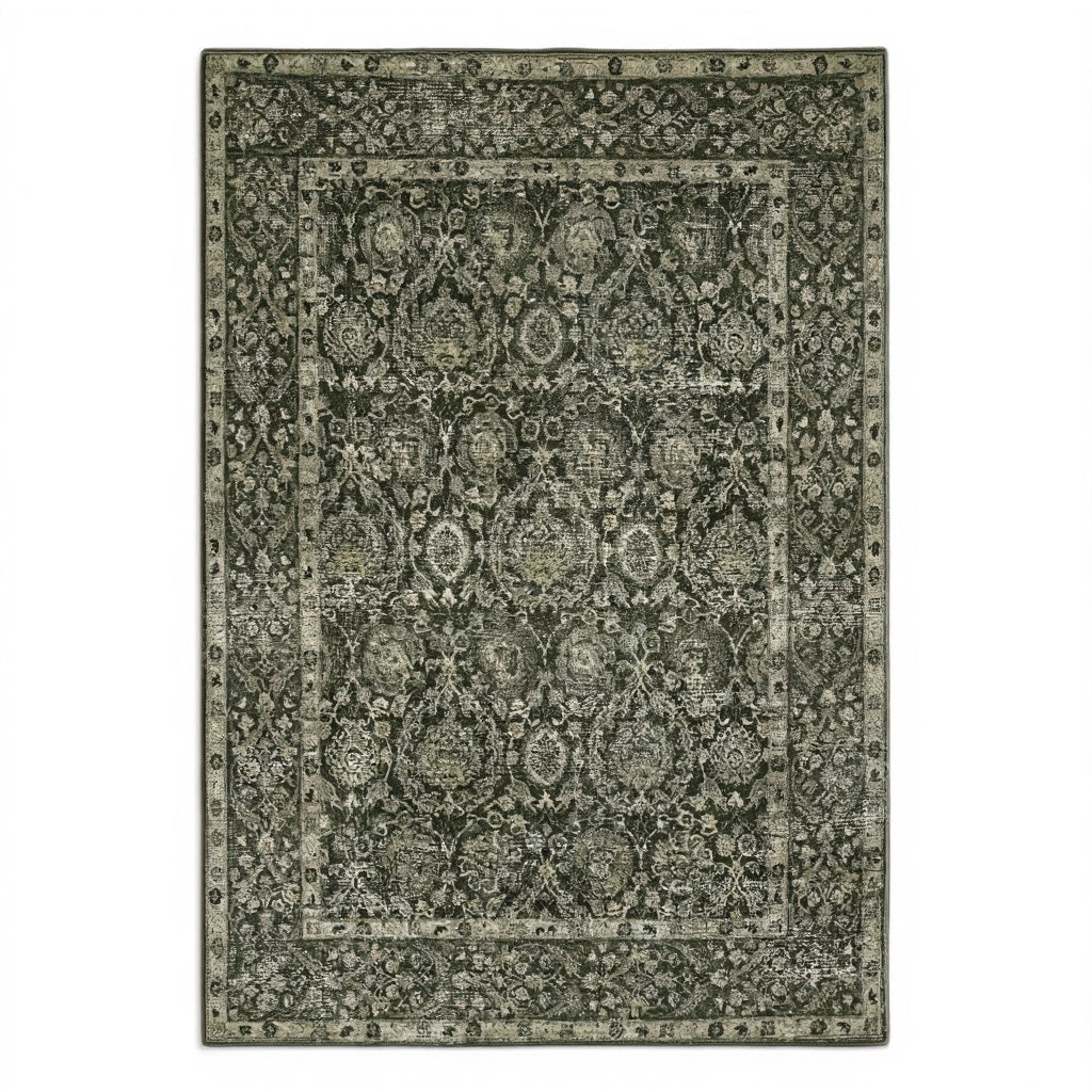 Tapis de style persan floral vert foncé | Herat