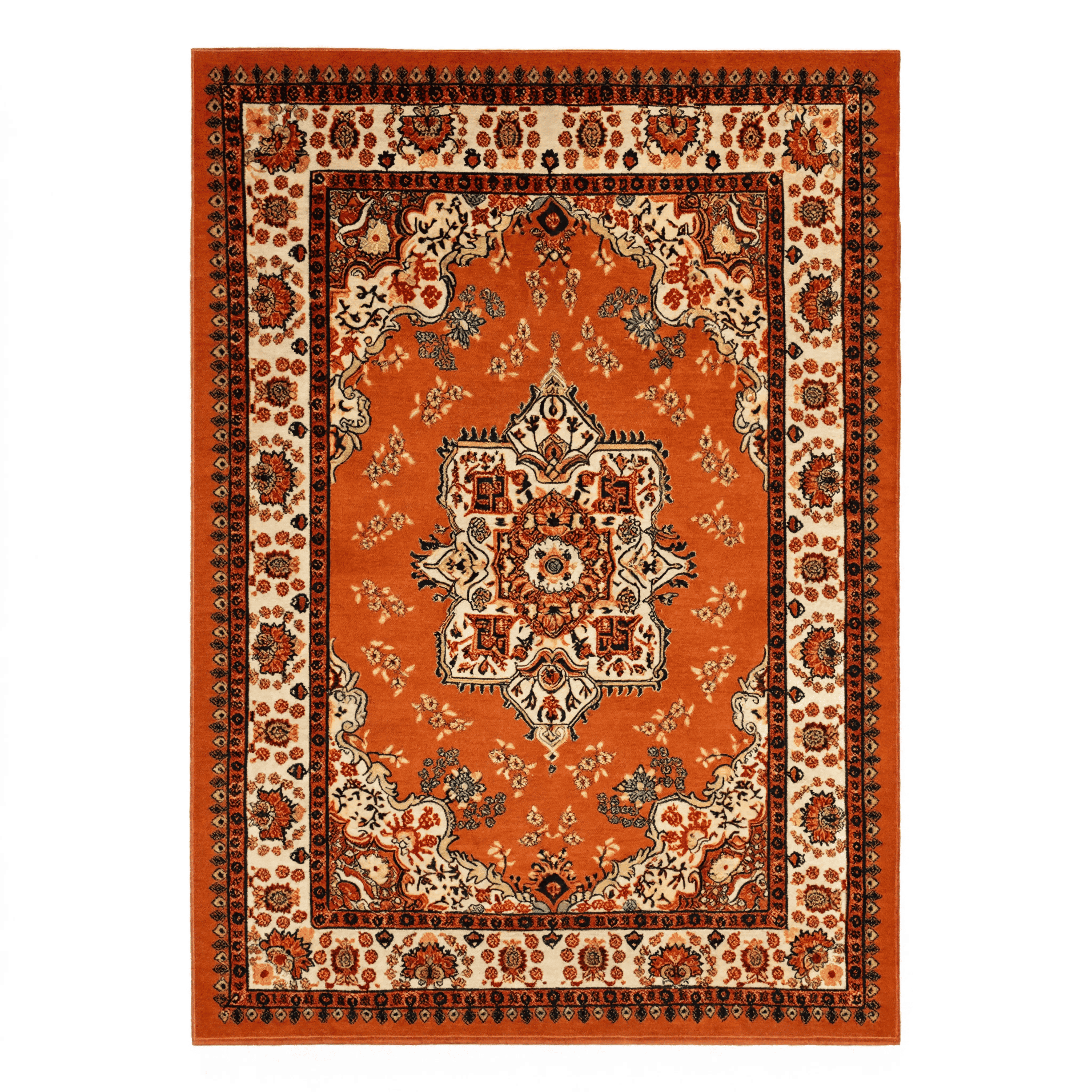 Tapis de style persan traditionnel orange | Auréa